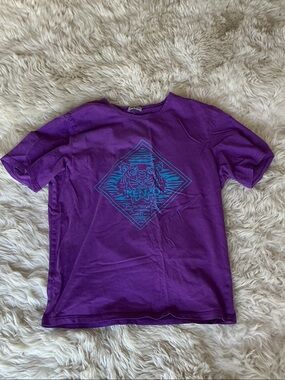 Kenzo Kids Purple Tee with Blue Tiger Graphic